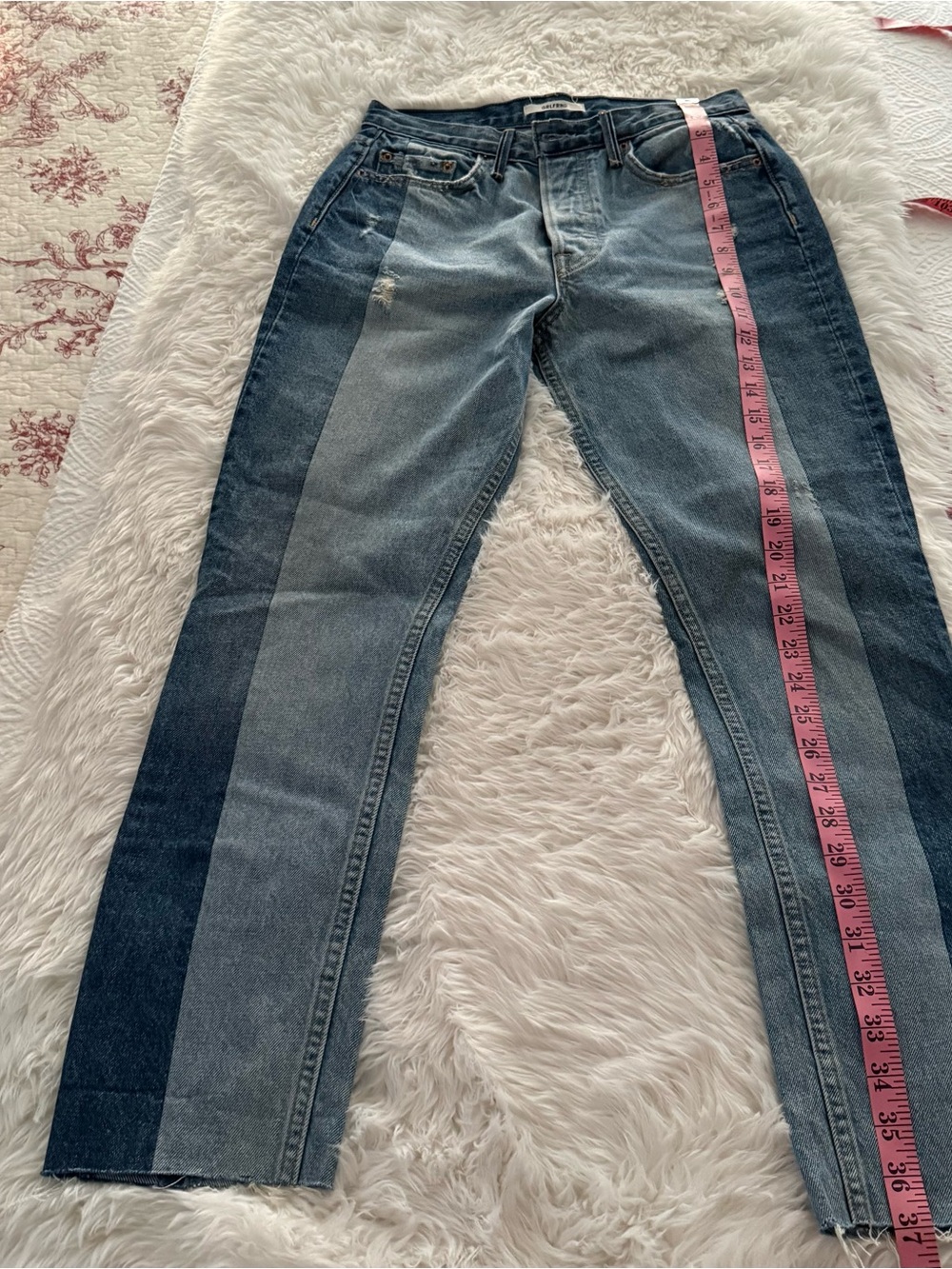 Grlfrnd High Rise Skinny Karolina In Thunder Road Patchwork Jeans